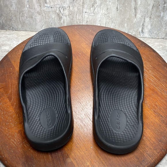 OOFOS OOahh Black Men’s Sandal Slides - Size: 11 - Picture 4 of 7